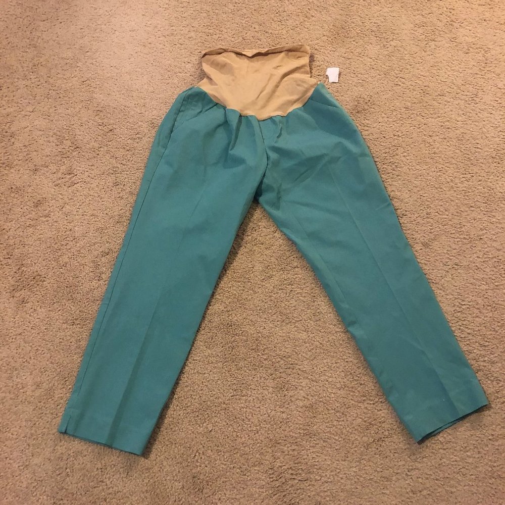 A Pea in the Pod Teal Maternity Pants - Size L